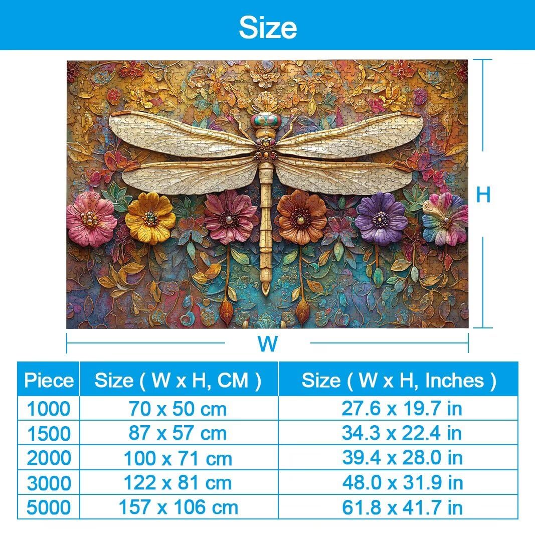Puzzle Libélula, Puzzle 1000 Piezas para Adultos, Regalo Mujer/Hombre -2339