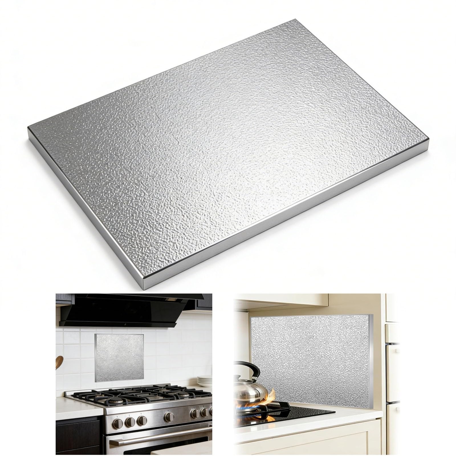 Panneau ignifuge auto-adhésif thermique et tapis isolant magnétique de cuisine 91x61 cm