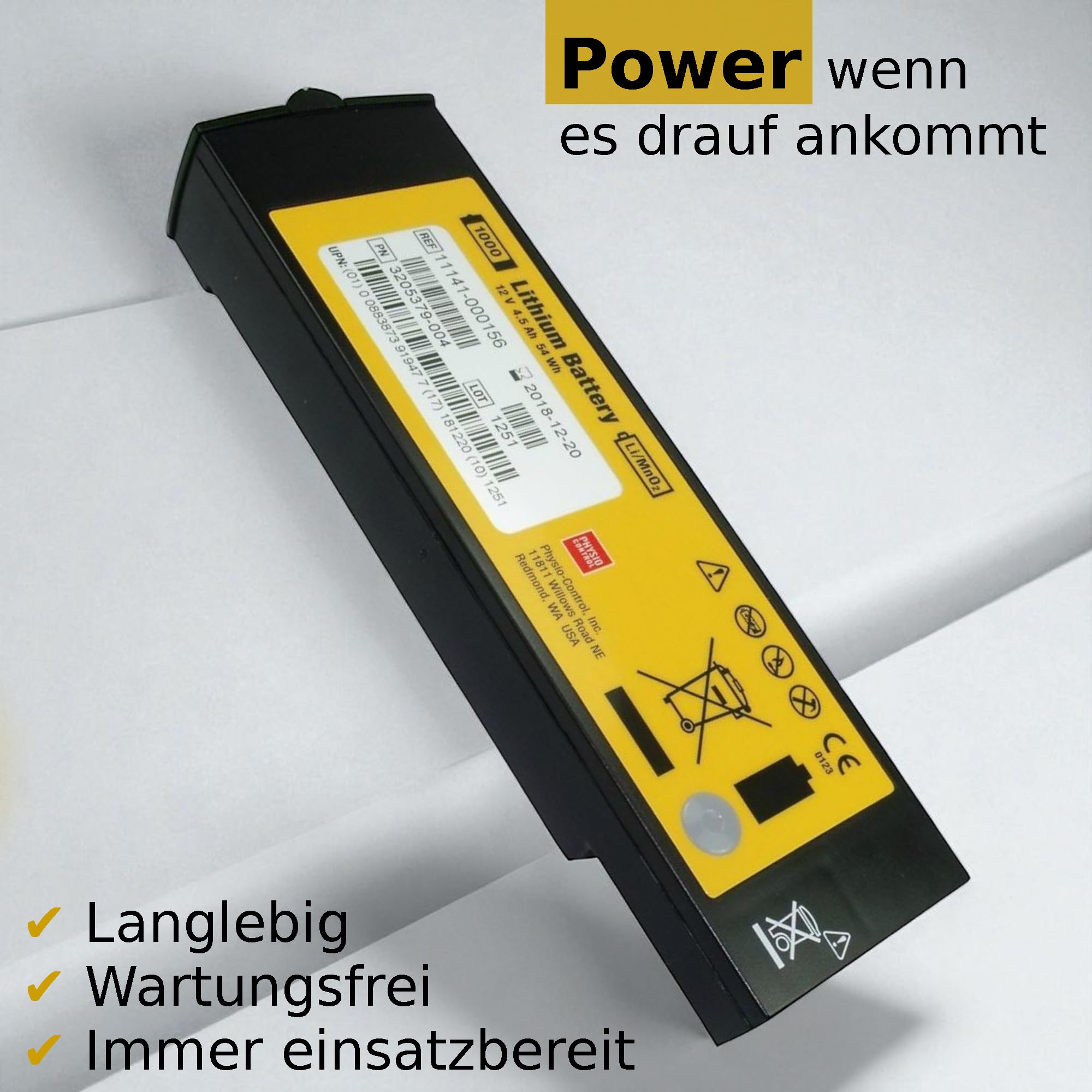 Batterie für Physio Control LIFEPAK LP 1000 (LP1000) Defibrillator AED