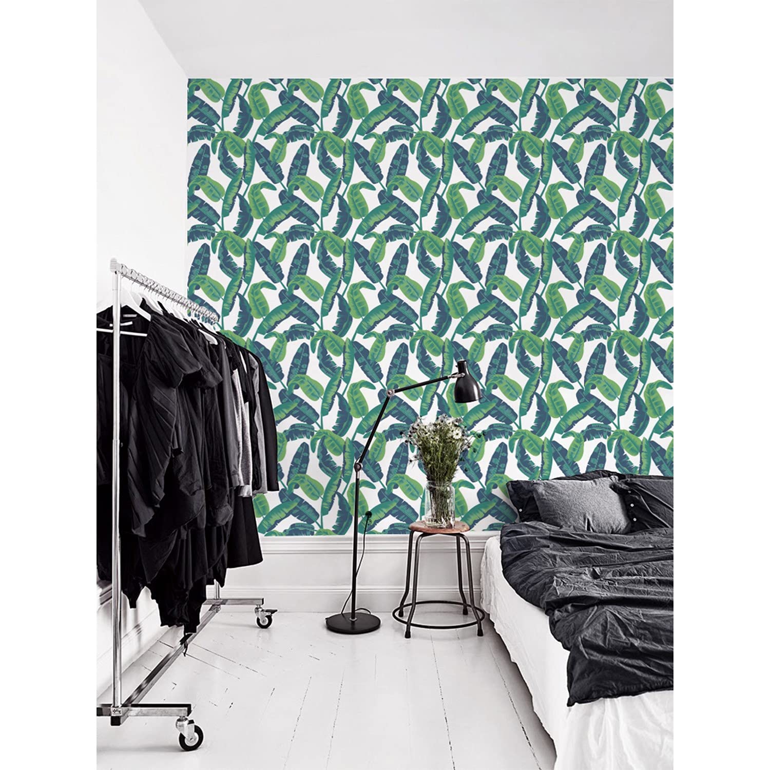 Stickers muraux feuille de banane tropicale pour relooker salon et cuisine