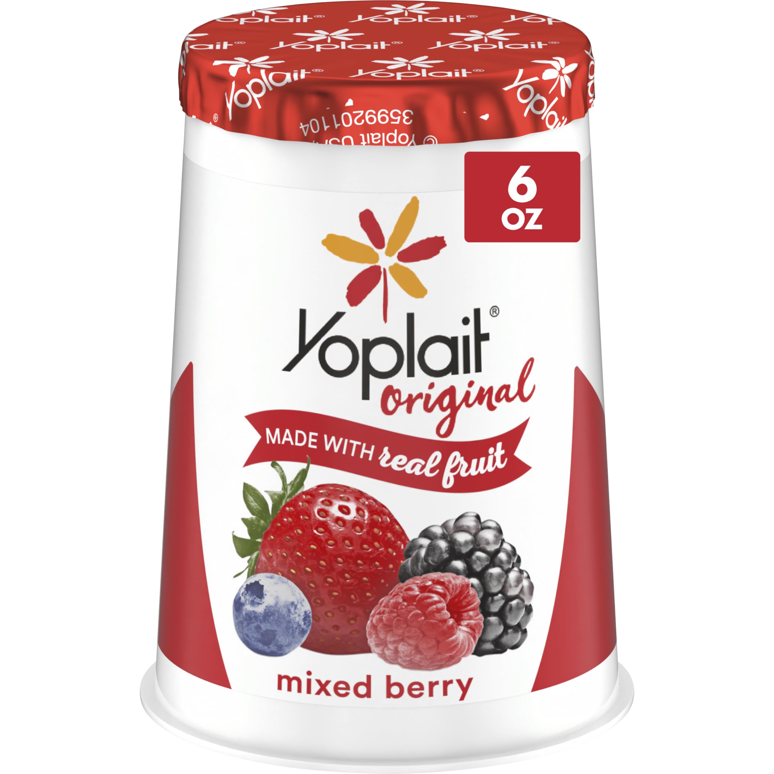 Amazon.com: Yoplait Original Low Fat Mixed Berry Yogurt Cup, Made