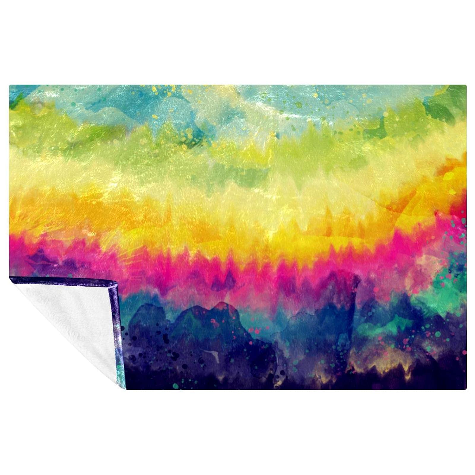 Couverture chaude imprimée tie-dye pour vos sorties pique-nique et camping en plein air