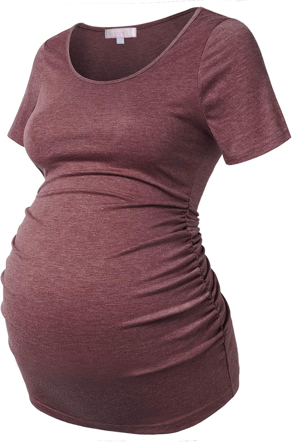 Bhome Maternity Shirt Short Sleeve Tshirt Summer Layering Pregnancy Tee