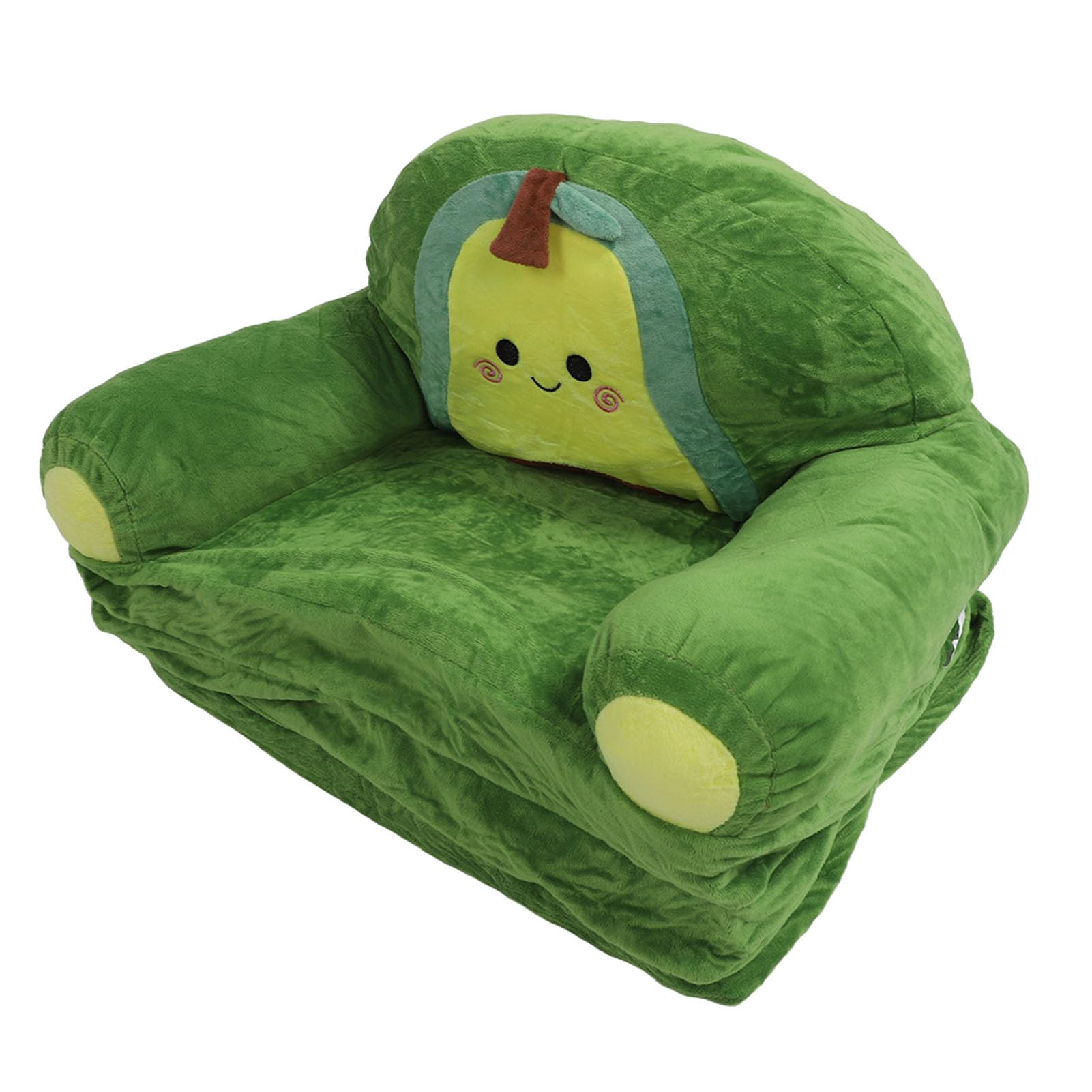 Divano Pieghevole per Bambini, Design Simpatico Cartone Animato, Morbido Divano in Peluche per la Sala Giochi Domestica, 1 unità (Avocado)