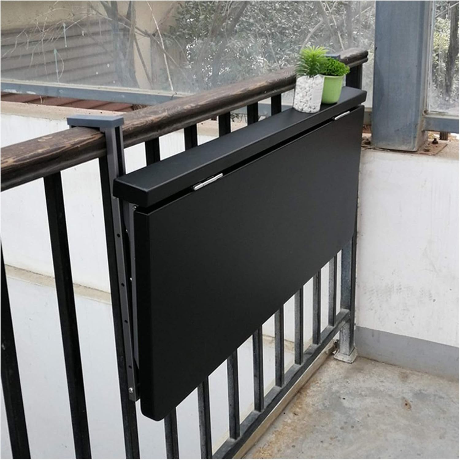 Amazon.com: Balcony Railing Hanging Table, Not Easy to Rust Wall ...