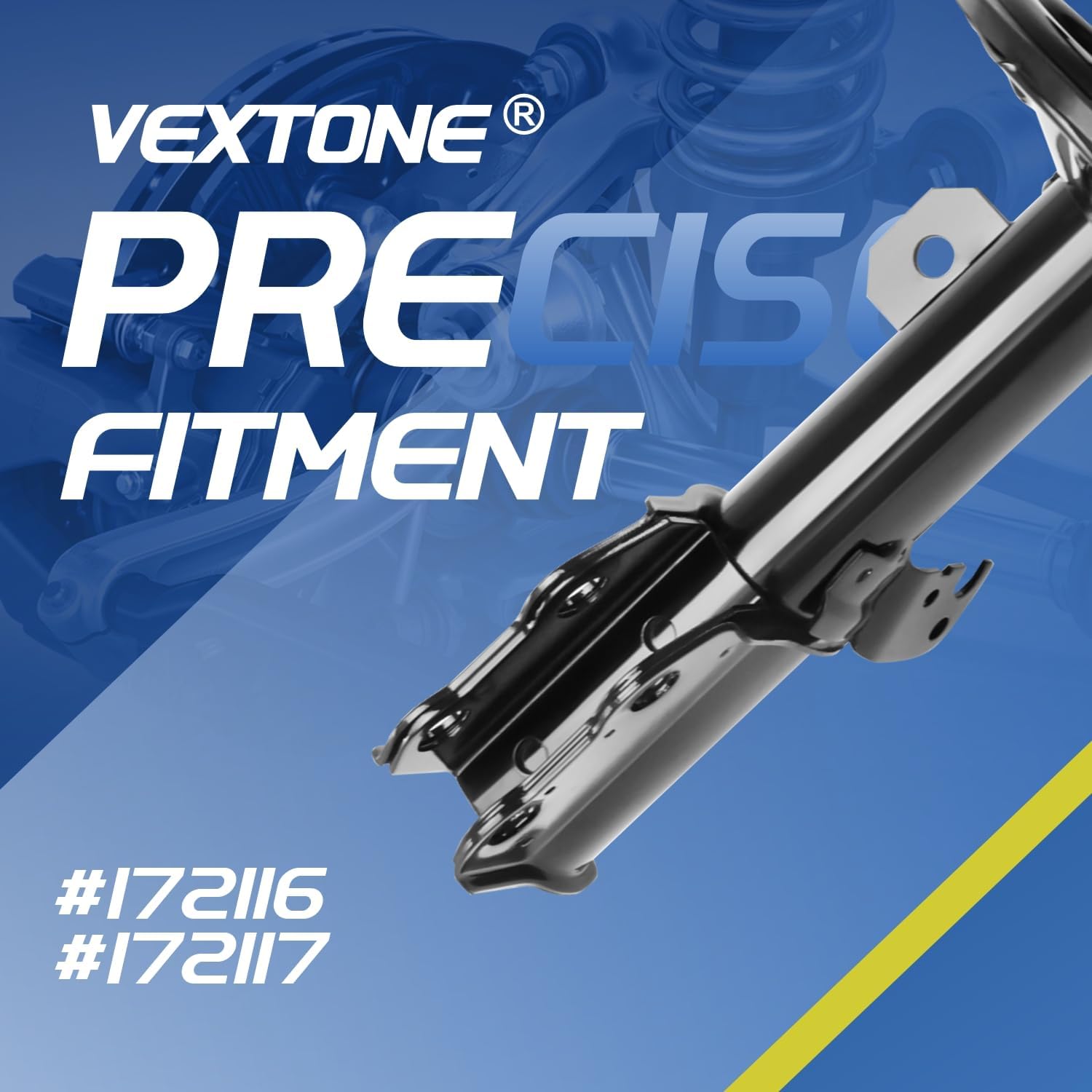 Vextone Front Struts Shock Absorbers Assembly Fit for 2003-2008 Toyota Matrix & Pontiac Vibe All Models - Quick Install Replace OE#172116 172117 Ready Strut