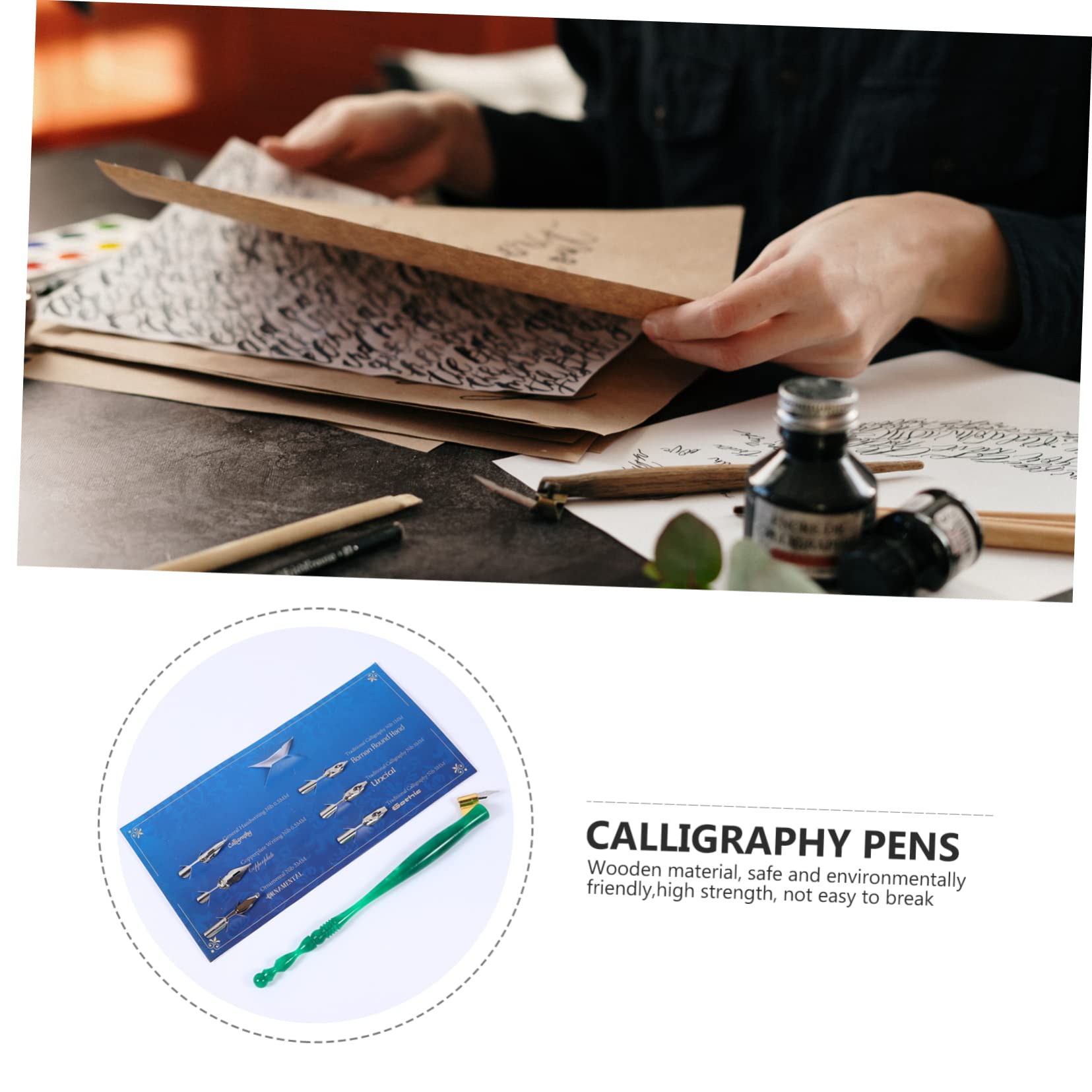 STOBOK 3 Sets Handgefertigtes Kalligraphie-stifteset Aus Holz Schulstifte Für Englisches Schreiben Dip-pen-kit Stifteset Für Jungen Und Mädchen Und Erwachsene