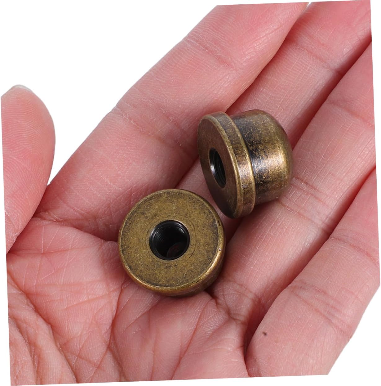 balacoo 16pcs Horn Frame Decorative Hat Metal Lamp Finials Hole Tapped for Lamp Shade Holder Harp Light Finial Knob Table Parts Decorative Accessories