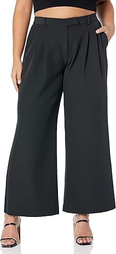 Vista 4 de The Drop Pantalón Wyatt de gran tamaño con pliegues delanteros para mujer