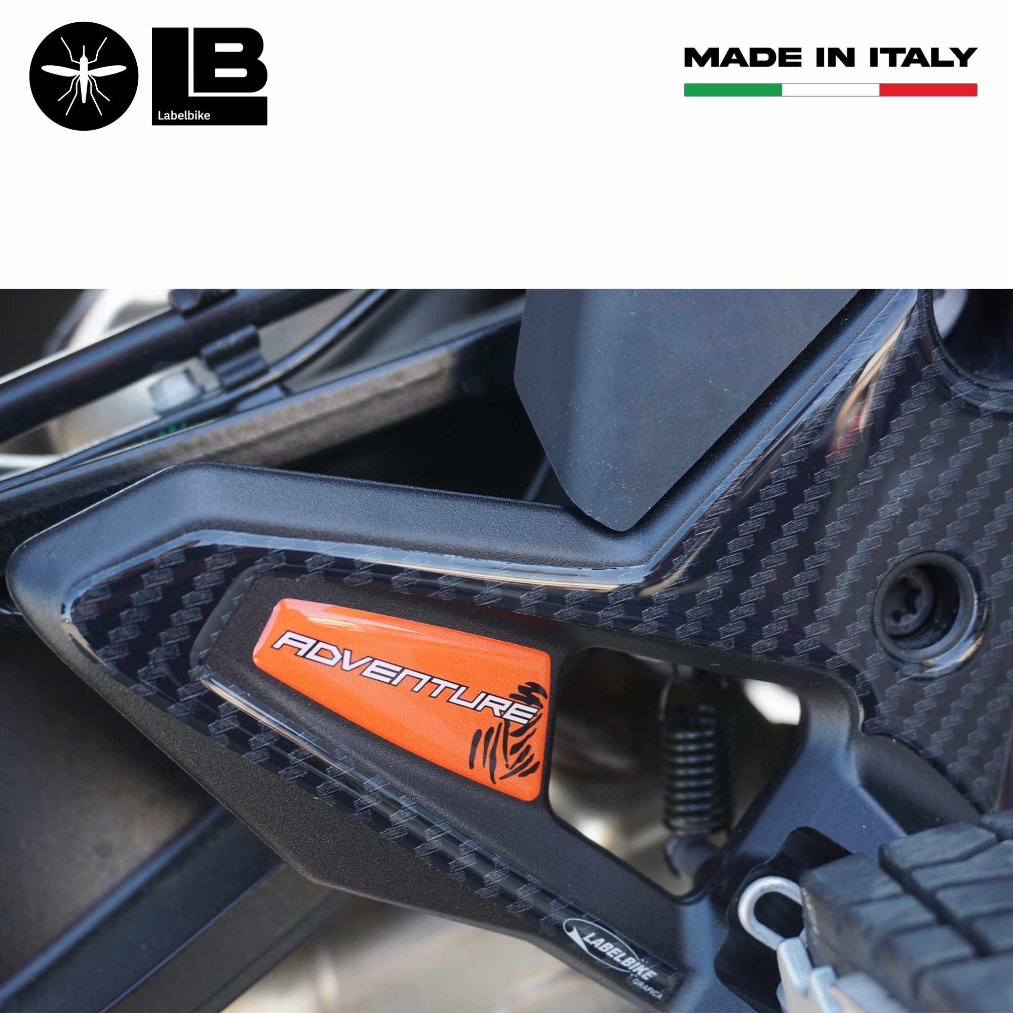 labelbike - 3D Sticker voor motorfietsen Side Protection Fender compatibel met KTM 1190-1290 ADVENTURE R (Model R