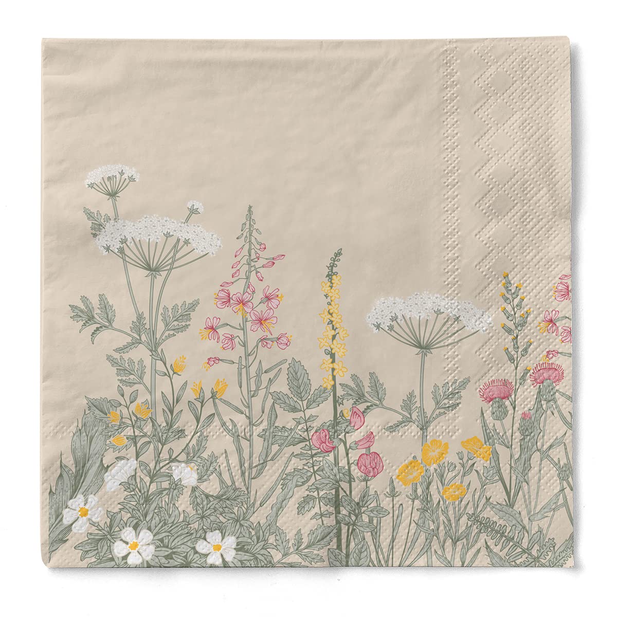 Aurelia Tissue Servietten 33x33 cm, 100 Stück, mit 1/4 Falz, Frühlings- und Sommer-Design