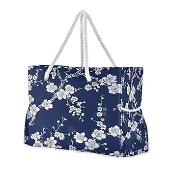Amazon.com: GUIJI Chinese Style Flower Beach Tote Bag for Amazon.com: GUIJI Chinese Style Flower Beach Tote Bag for