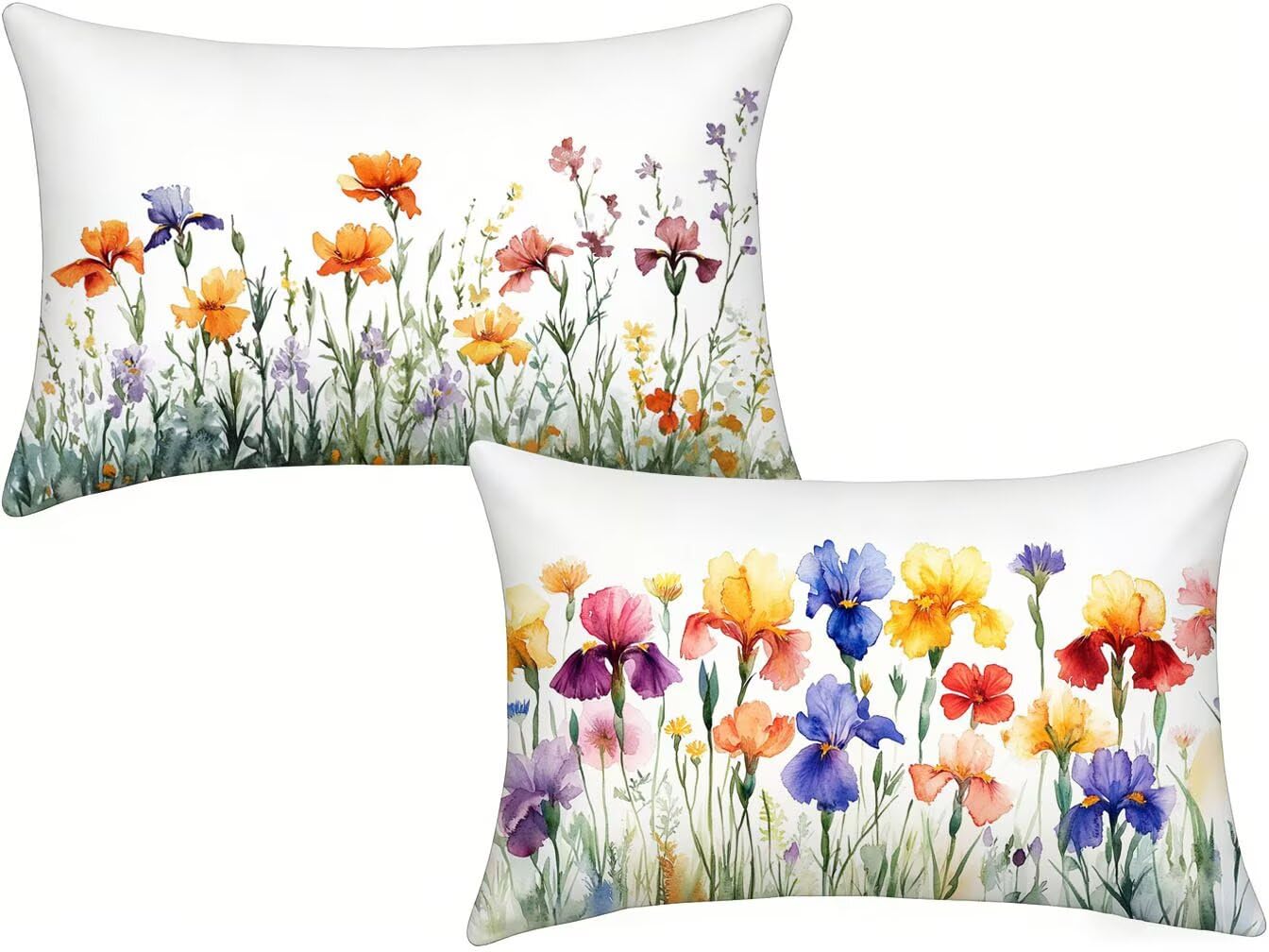 Kissenbezug 60x90, Outdoor Kissen Wetterfest, Weiß Kopfkissenbezug 60x90 2er Set, Samt Kissenbezüge Farbe, Deko Kissen, Rechteck Kissenhülle, Couchkissen, Atmiungsaktiv, Waschbare, Pflegeleicht m-6