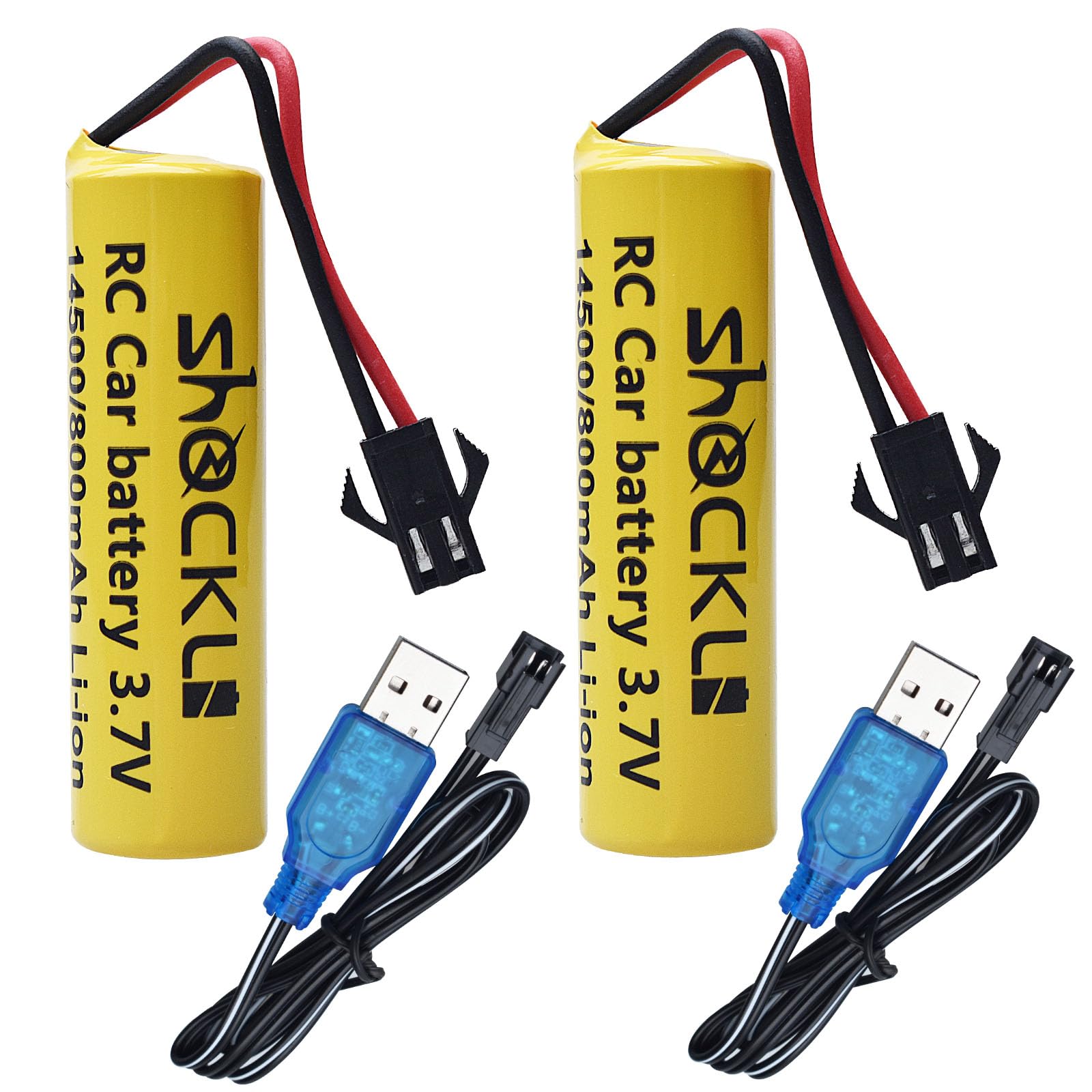 Batterie RC 3.7V 500mAh HBX + Câble USB – Compatible DEERC DE45, DE35, HBX, BEZGAR, Amphibie – Recharge Rapide Pour Voitures Télécommandées