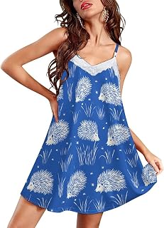 Women Lace Nightgown V-Neck Chemise Nightwear for Bridal Honeymoon, Sexy Spaghetti Strap Lingerie Nightdress