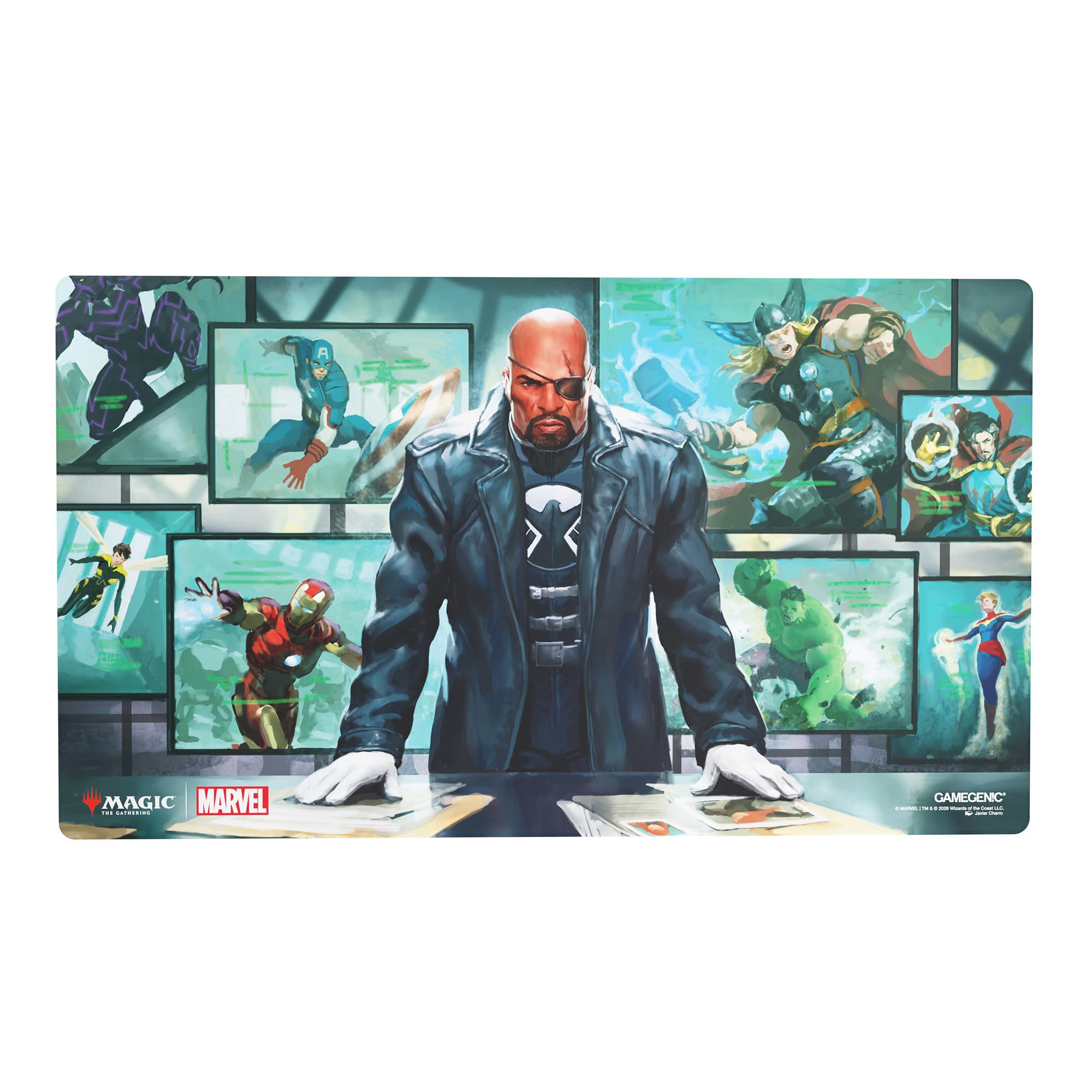Gamegenic | Magic: The Gathering | Marvel Super Heroes Prime Playmat - Director Nick Fury | Trading Card Game Accessory |Ages 13+