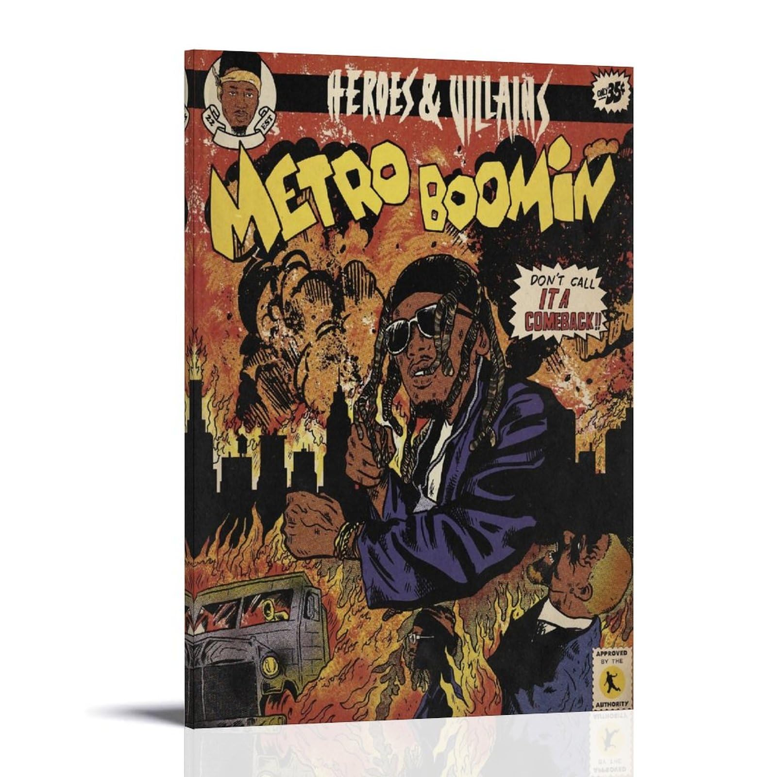 Amazon.com: Metro Boomin Poster Heroes & Villains Album Comic 