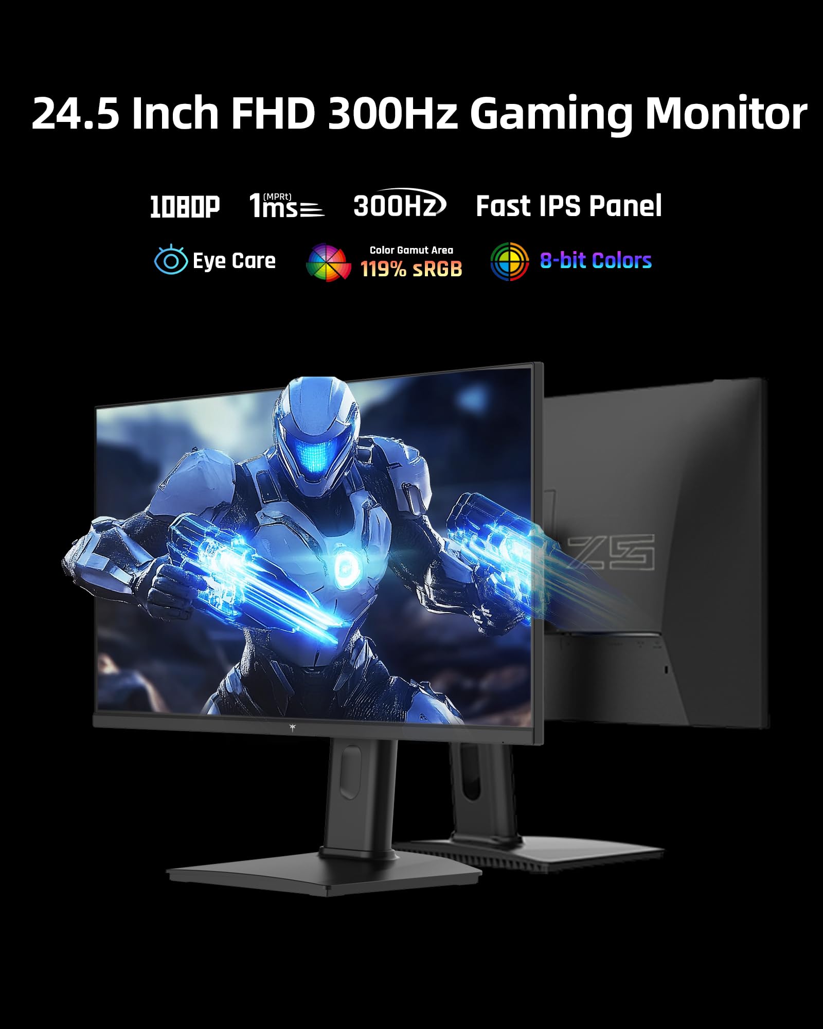 Amazon.co.jp: KTC 24.5インチ 300Hz ゲーミングモニター - IPS PC
