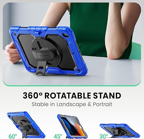 Miniatura 138 de SEYMAC Funda para iPad de 9ª/8ª/7ª generación de 10.2" 2021-2019, funda protectora resistente a prueba de golpes con protector de pantalla, soporte