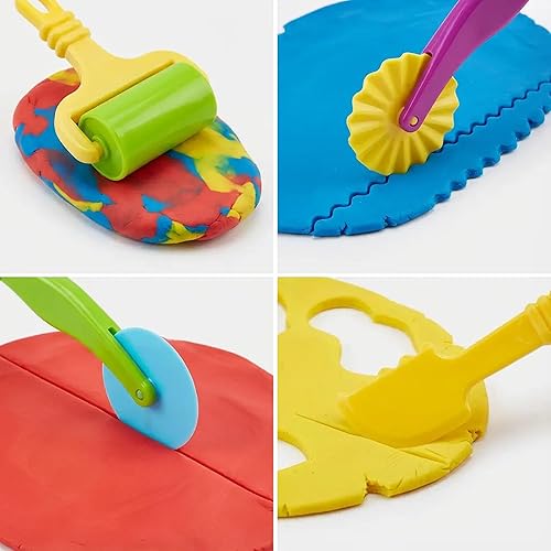 Miniatura 5 de Herramientas de arcilla para modelar para niños, juego de herramientas de masa de 43 piezas con moldes y cortadores, kit de accesorios para esculpir