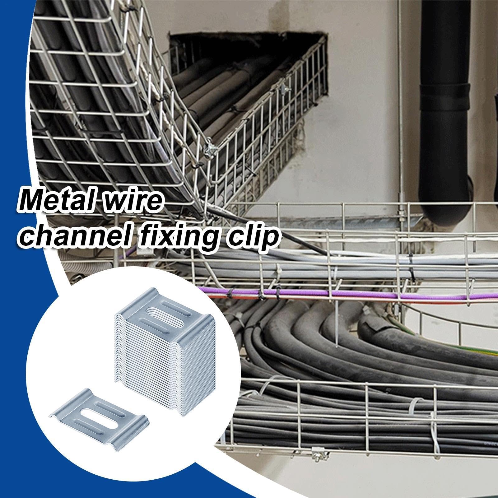 30er-Pack Kabelclips, Kabelkanal-Montageklemmen