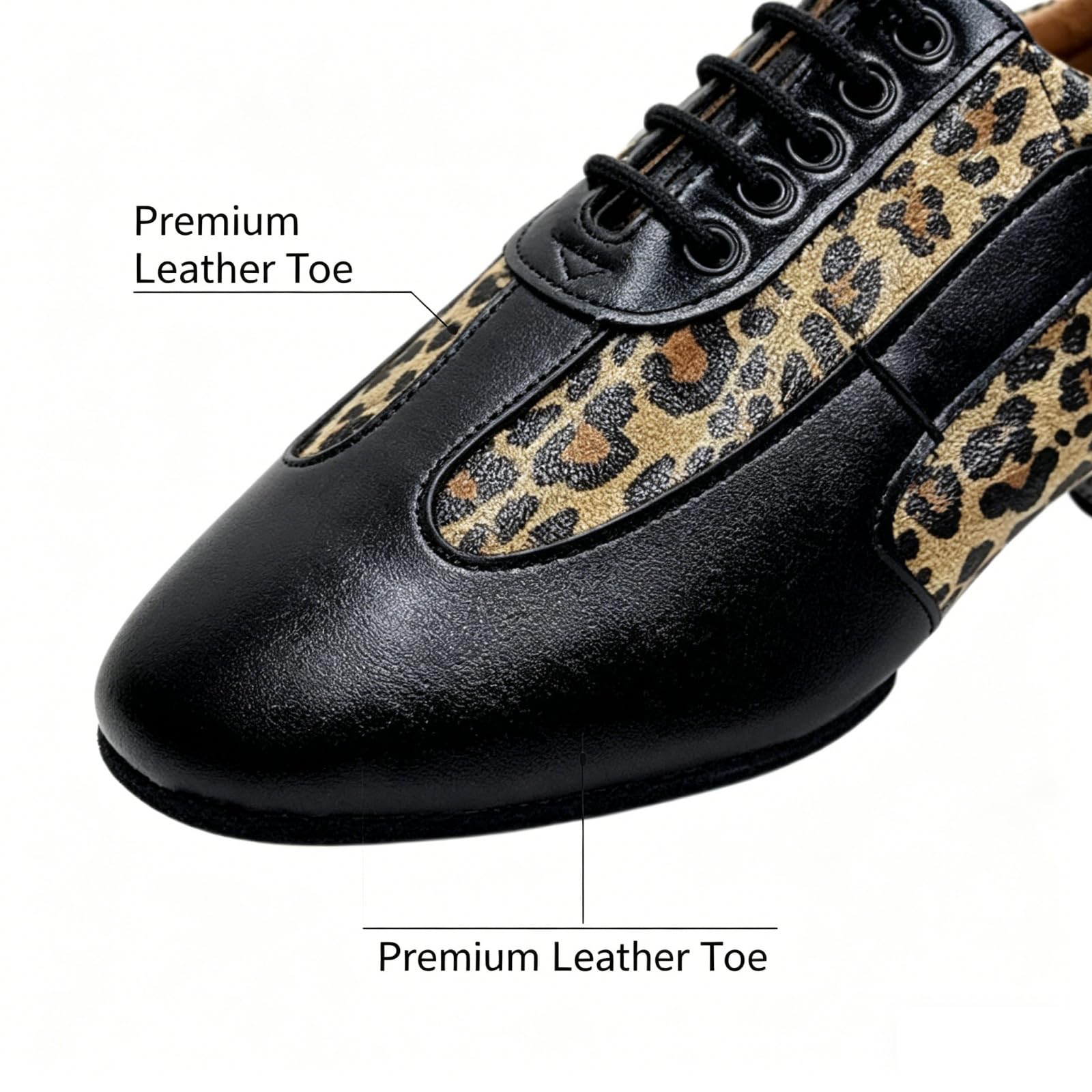 Hixingo Chaussures de Danse Grand Confort Femme Talon 3.5 CM, Chaussures de Danse Latine Femme Bout Fermé pour Salsa Bachata, Jazz, Latin, Standard, Rumba, Cha Cha