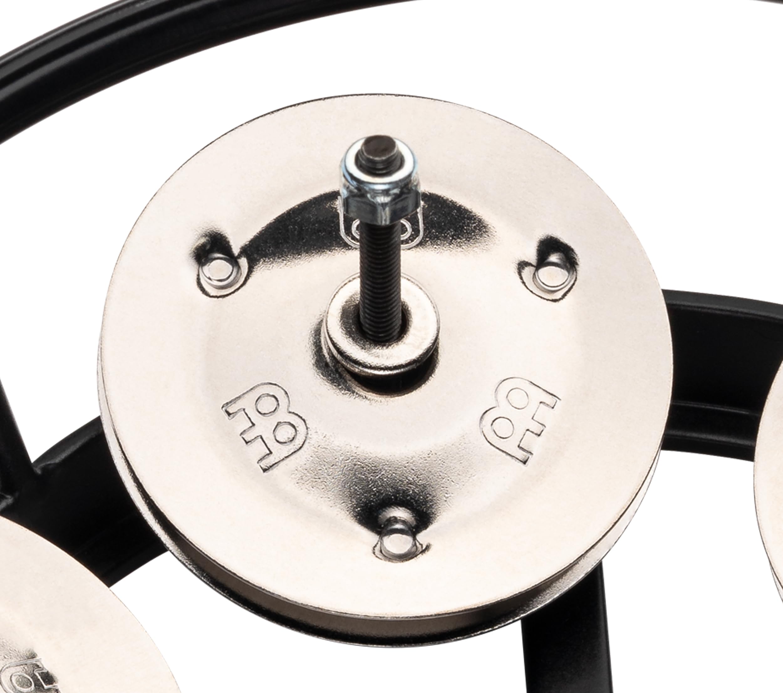 Meinl Percussion Professional Hihat Tambourine, Schwarz (THH1BK) | Tamburin Zubehör für Hihat Becken, Gummiert, 1 Reihe Jingles, Durchmesser 5 Zoll, Stahl Jingles