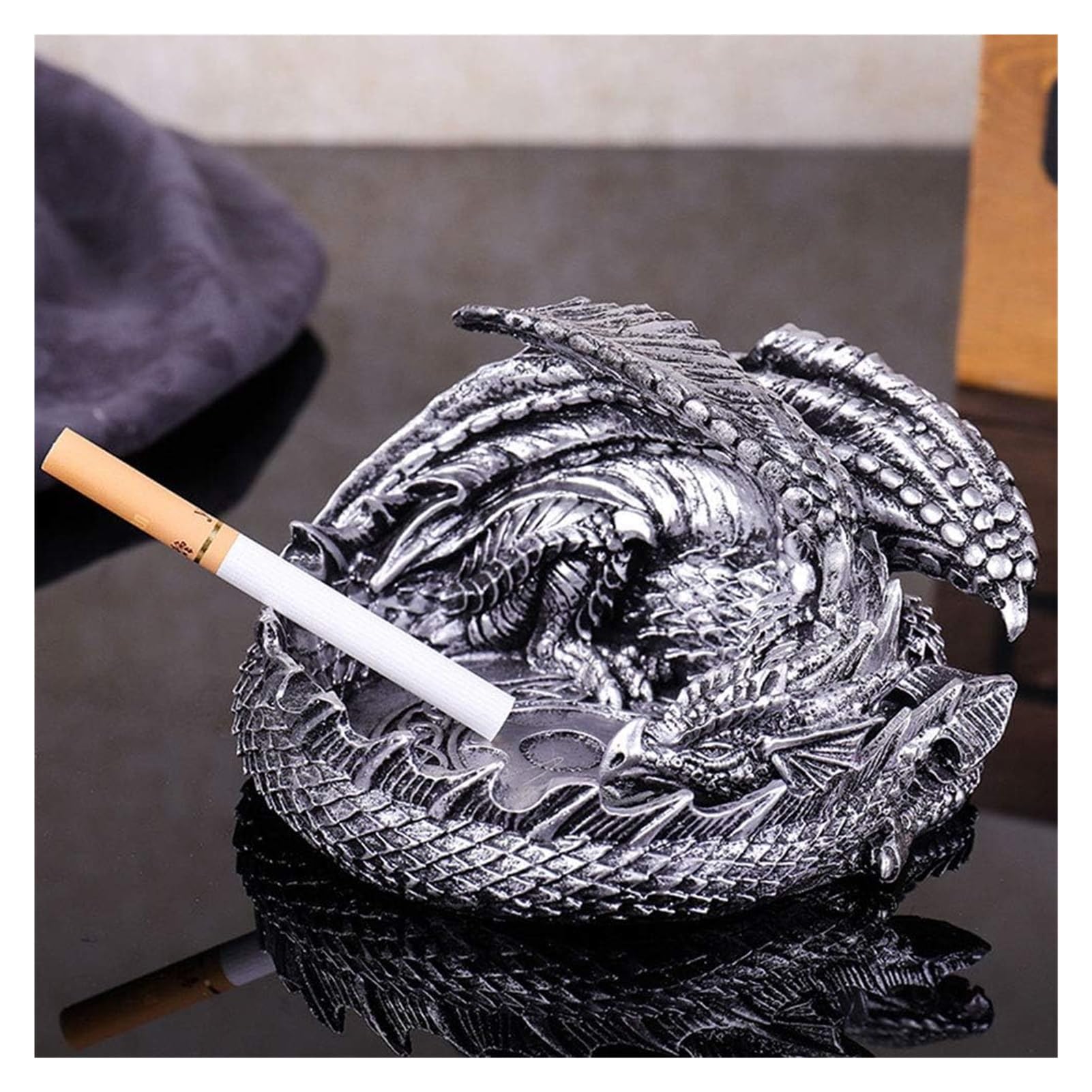 popielniczka pojemnik na popiół Dragon Design popielniczka retro popielniczka do domu biuro domowe dekoracje jesienne artykuły gospodarstwa domowego