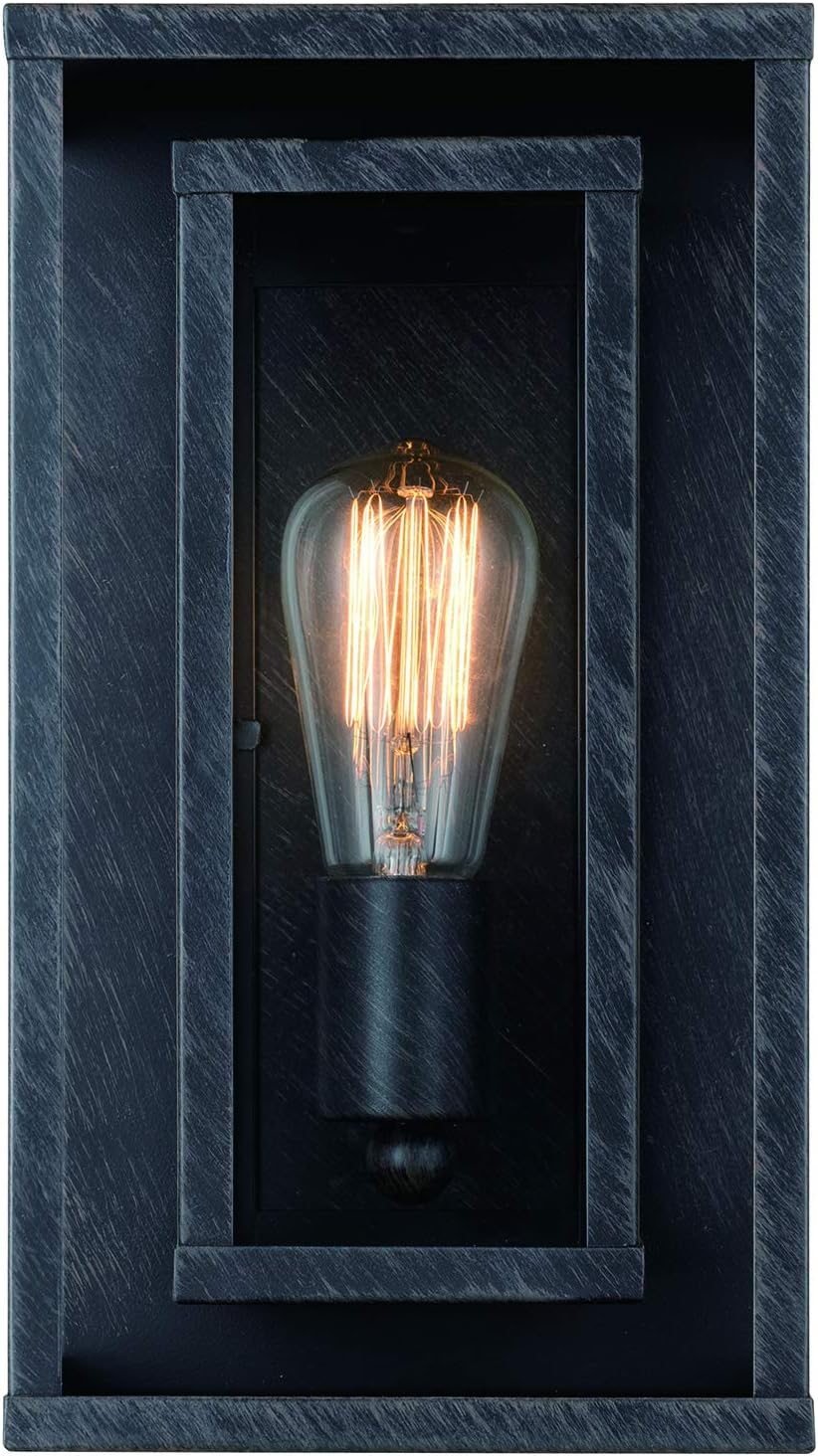 Authentic Crazy Deals Amazon Brand – Rivet Single-Light Outdoor Wall Sconce with Clear Glass Shade, Vintage Edison Bulb Included, 12.6H, Brushed Bronze Up To 40% OFF Amazon Brand – Rivet Single-Light Outdoor Wall Sconce with Clear Glass Shade, Vintage Edison Bulb Included, 12.6H, Brushed Bronze