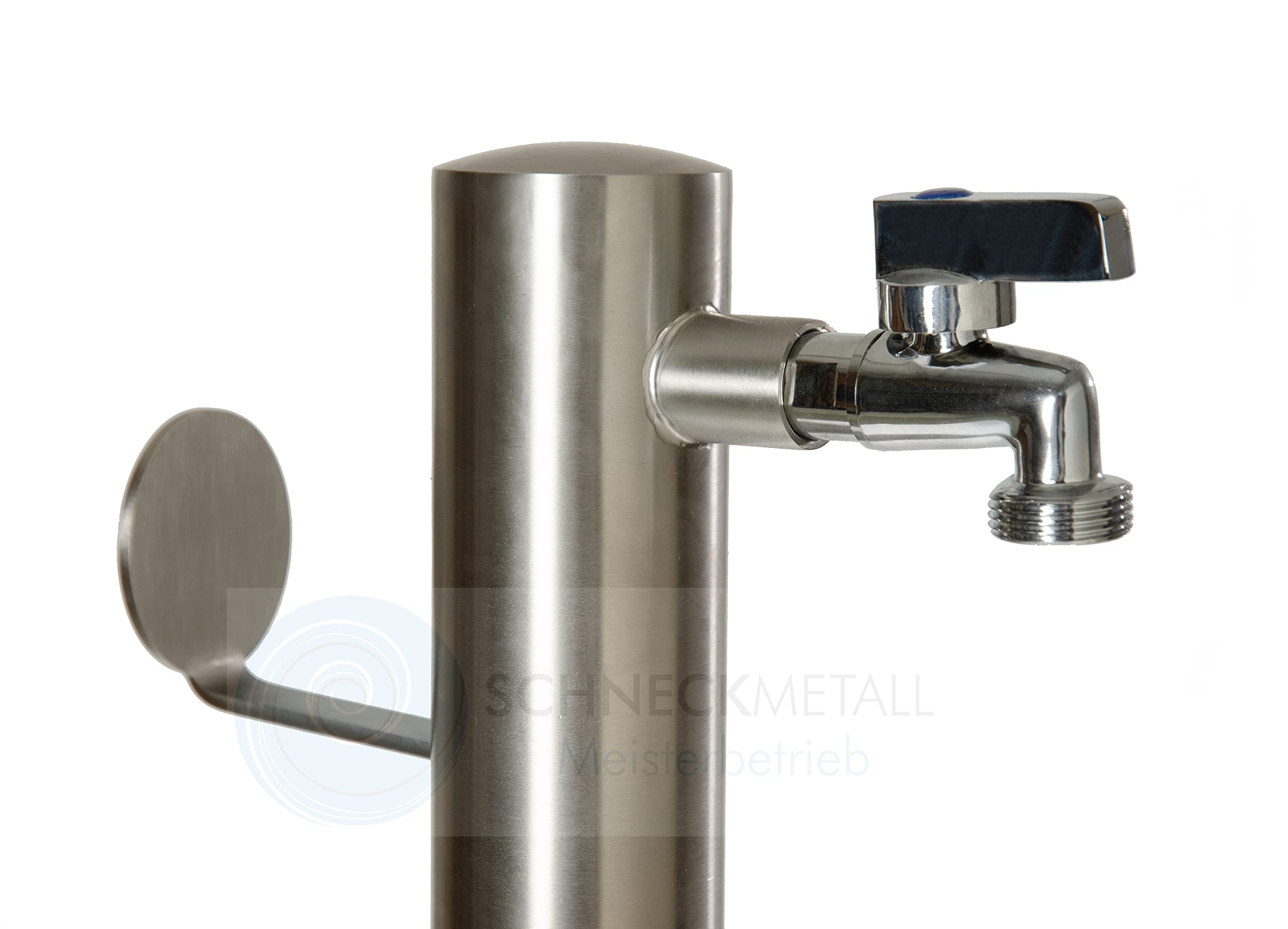Schneck Wasserzapfstelle Edelstahl Wasserzapfsäule Wasserverteiler mit Schlauchhalter 1m WS6010SH