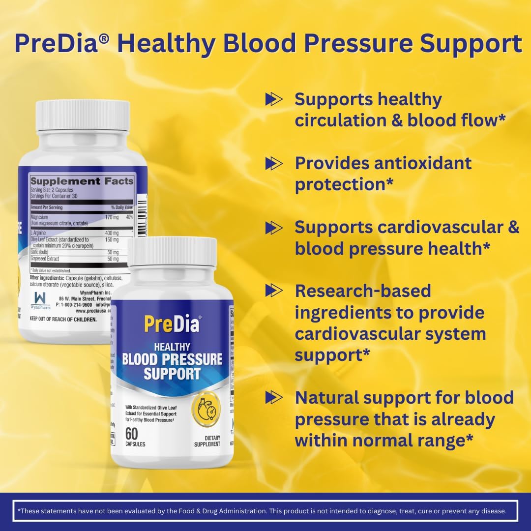 PREDIA WynnPharm - Healthy Blood Pressure Support, 30 Count (Pack of 1)