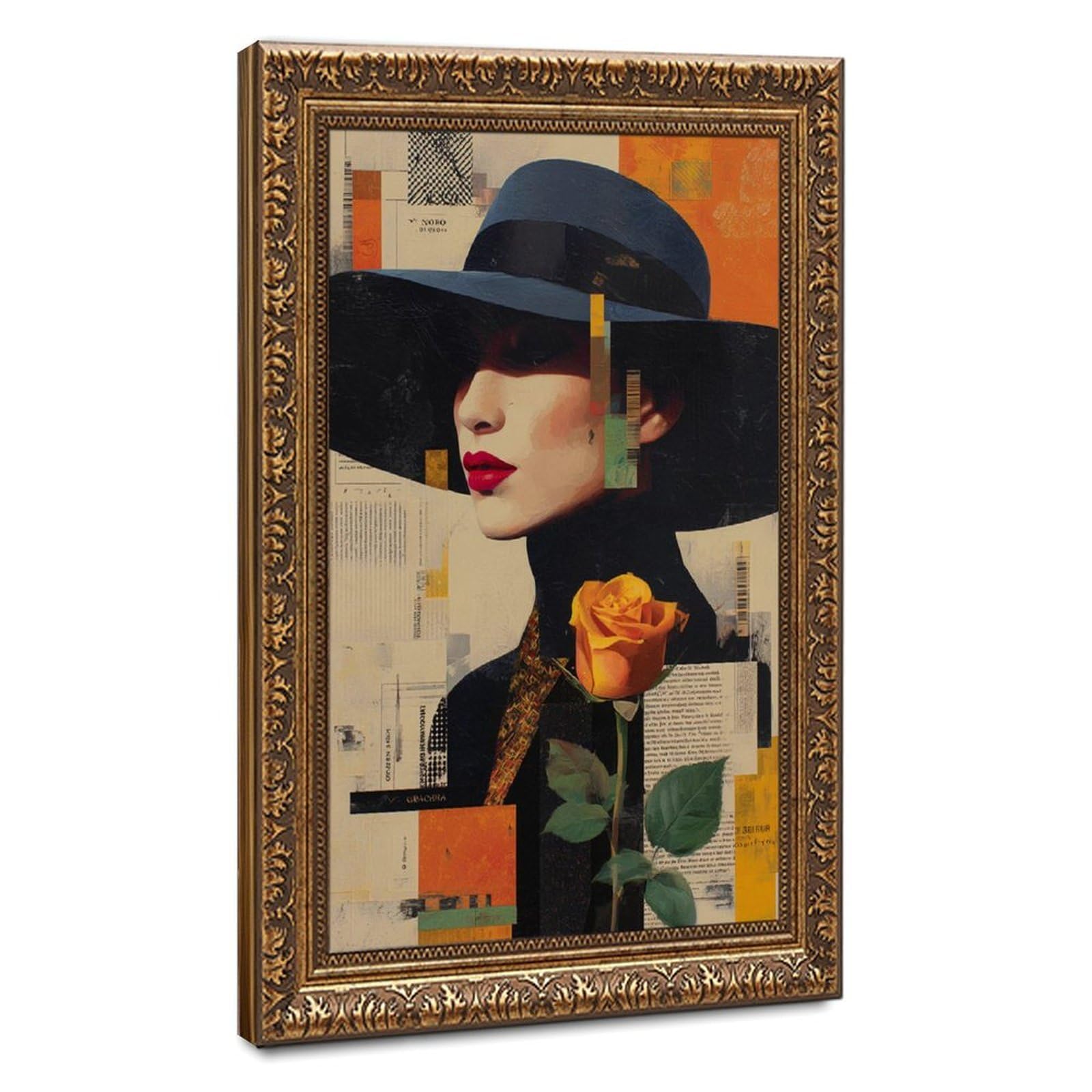 Bareronor Modern Abstract Woman Canvas Poster Bedroom Decor Landscape Office Room Decor Gift 24" L X 36" W