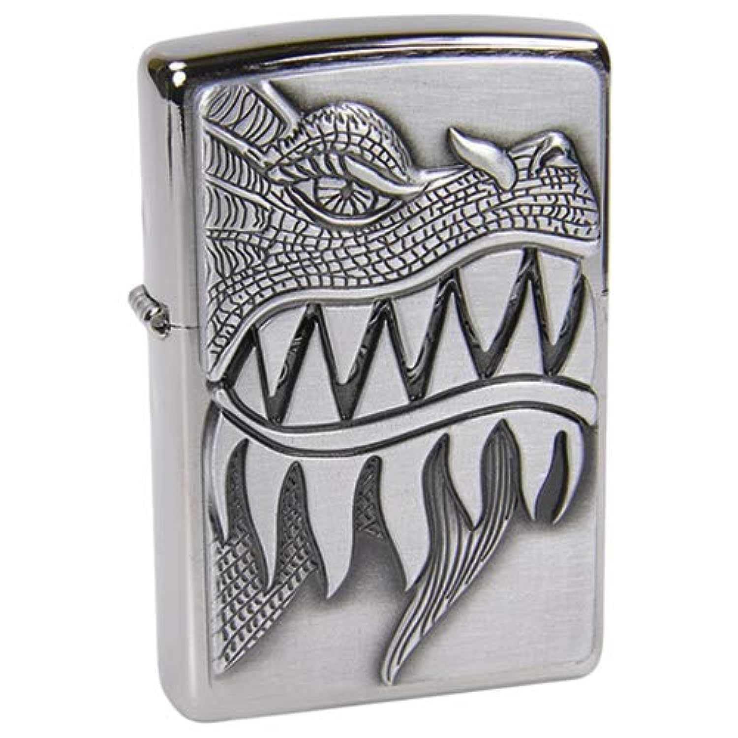 Fire Breathing Dragon Lighter - 28969, Brushed Chrome