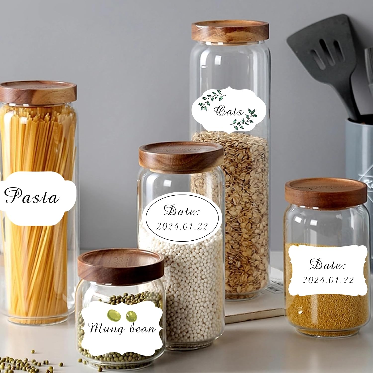 Starboling 2" x 3" Name Tags for Gifts,White Gift Tags Sticker Self-Adhesive Present Labels,Bottle Labels for Essential Oil Bottle, Jars, Food Storage or Gift Decoration,200pcs/roll - Image 4