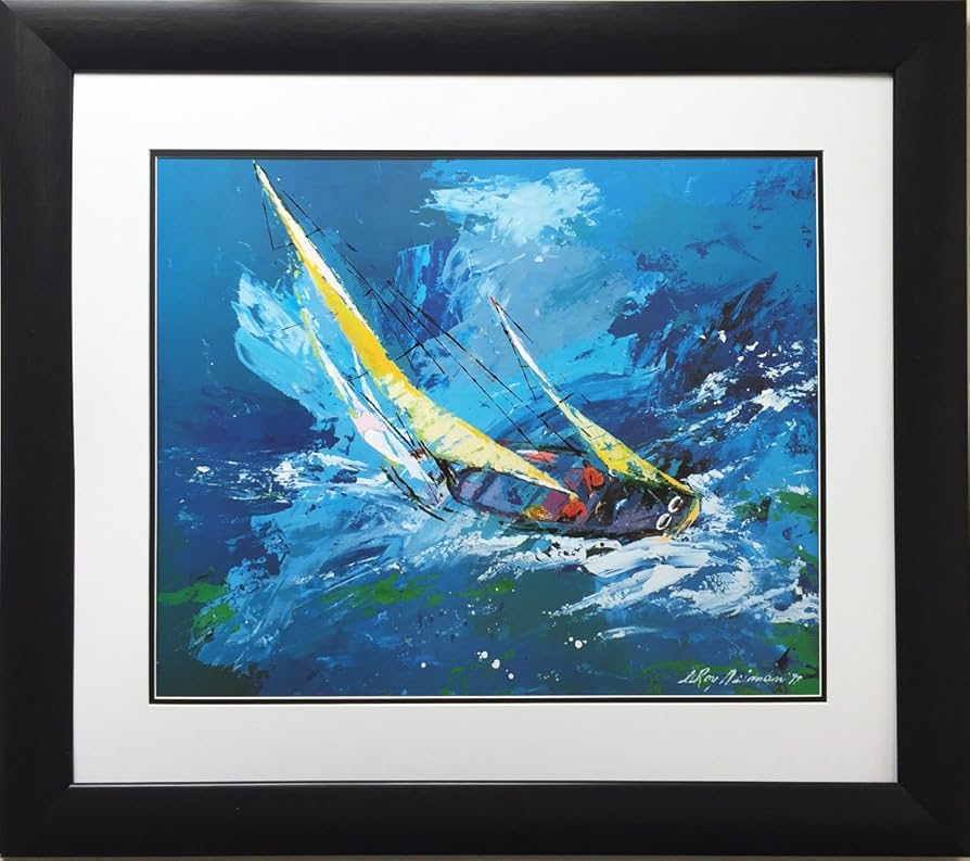 Amazon.co.jp: Leroy Neiman「Sailing」新しくカスタム額入り