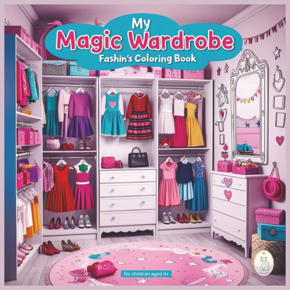 My Magic Wardrobe, 50 coloring pages for children aged 4+: color your magical clothing! (My Cozy Magic World)
