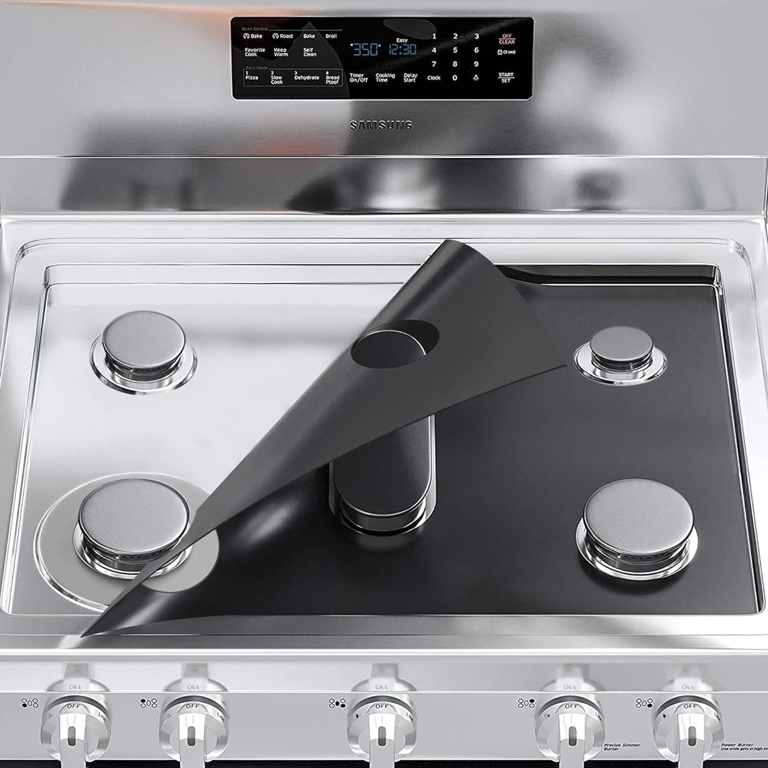 6PCS AntiSpill Stove guards for Samsung stove protector Stove Cover for Gas Range