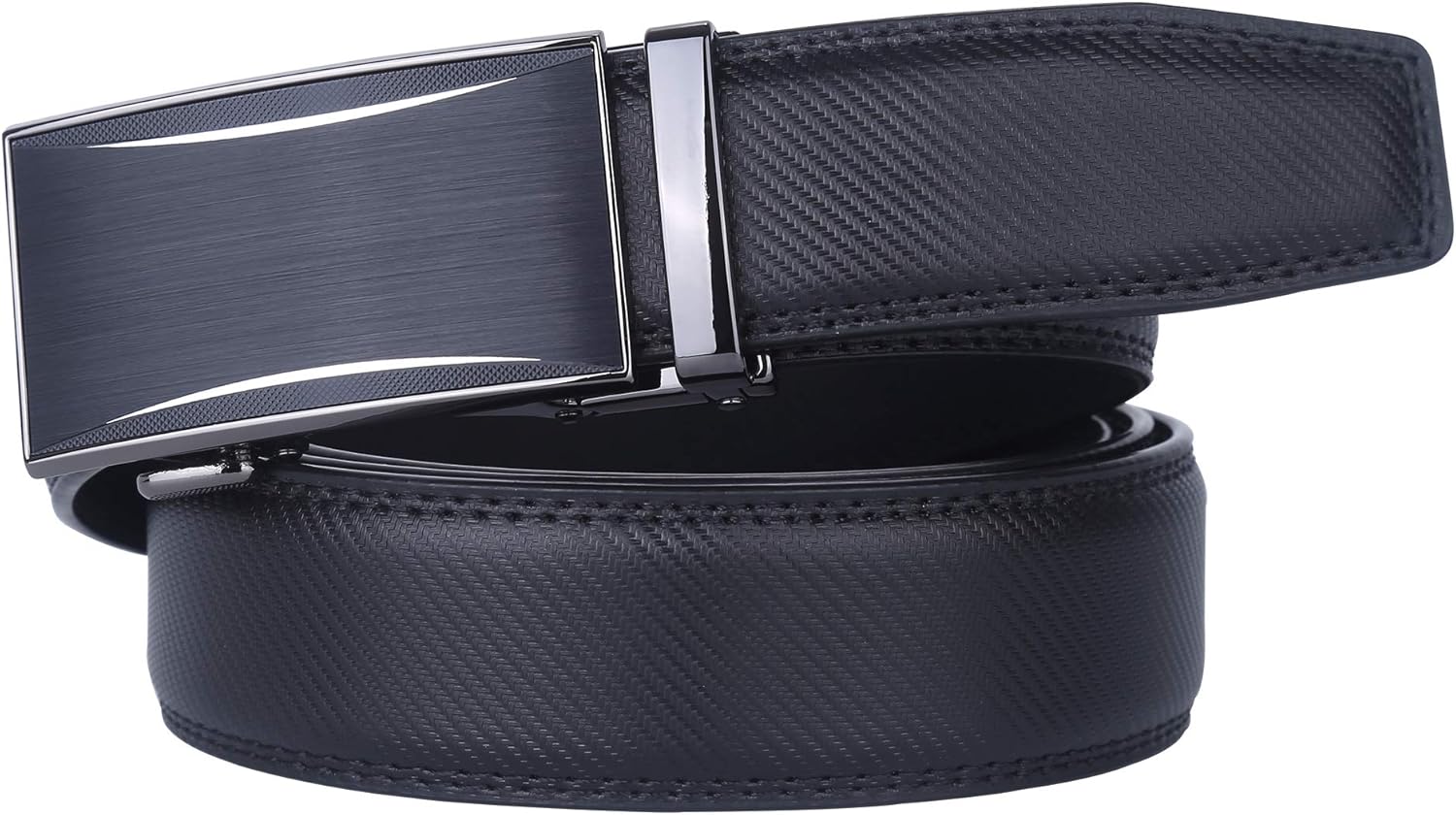 Lavemi Men's Real Leather Ratchet Dress Casual Belt, Cut to Exact Fit, Elegant Gift Box at  Men’s Clothing store