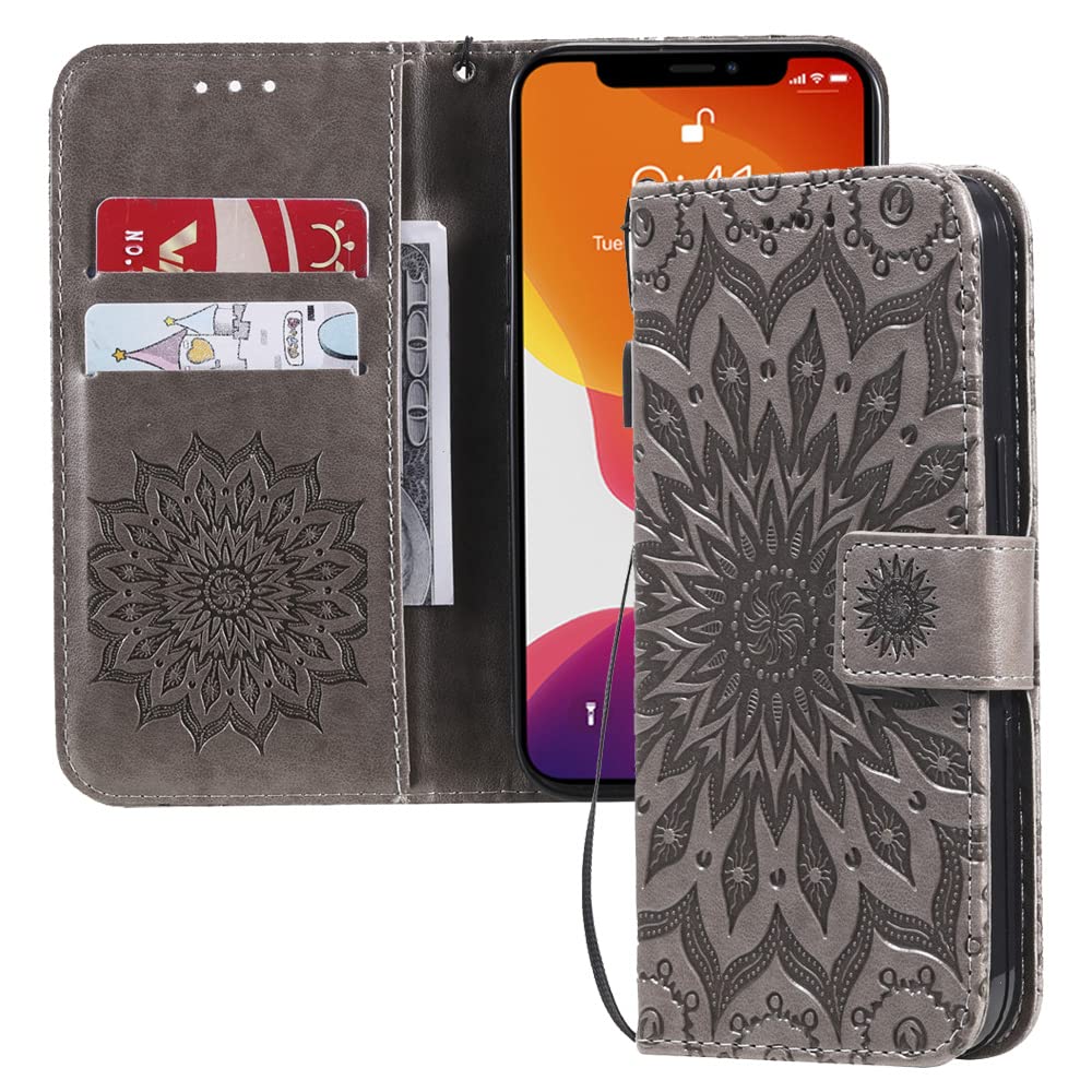 Amazon.com: Asdsinfor Google Pixel 4 Case Full Stylish Advanced Embossing  Wallet Case Credit Cards Slot with Stand for PU Leather Shockproof Flip  Magnetic Case for Google Pixel 4 Sunflower Gray KT :