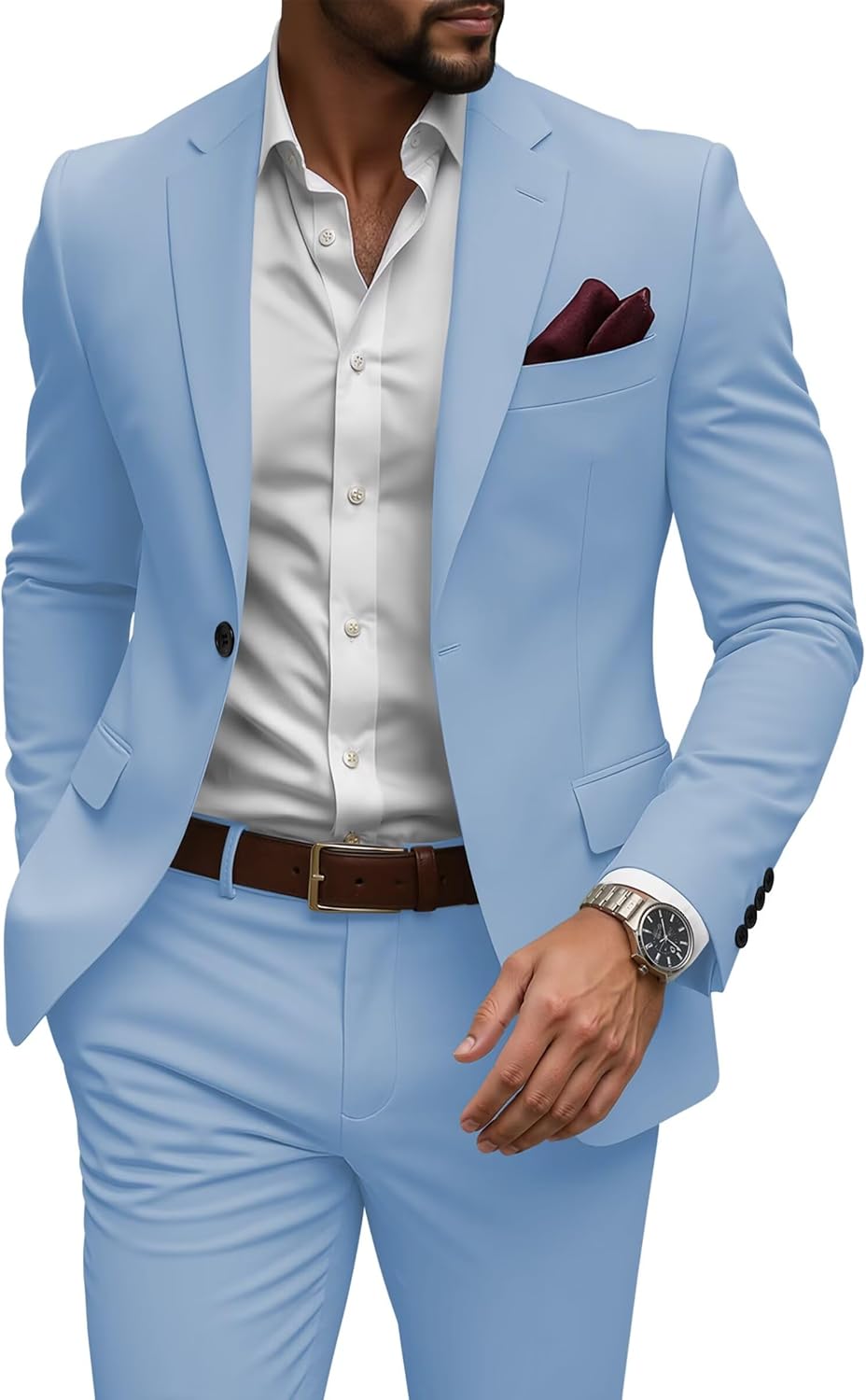 Mens Skinis Suits 2 Piece, Mens Suit Classic Fit Wedding Jacket Slim Fit, 2 Piece Suit for Wedding, Prom, Business