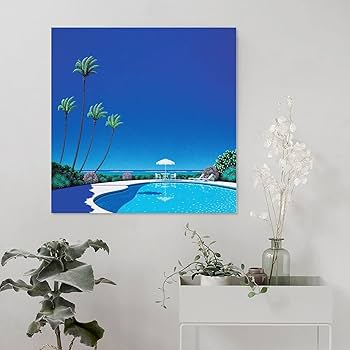 Amazon.co.jp: 永井 博イラストレーターの作品（夏 25）印刷され