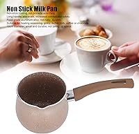 Vista 3 de Sartén de leche antiadherente ligera, diseño ergonómico, mini cafetera de leche para café, mantequilla, chocolate, juegos de té de 3.9 in, teteras