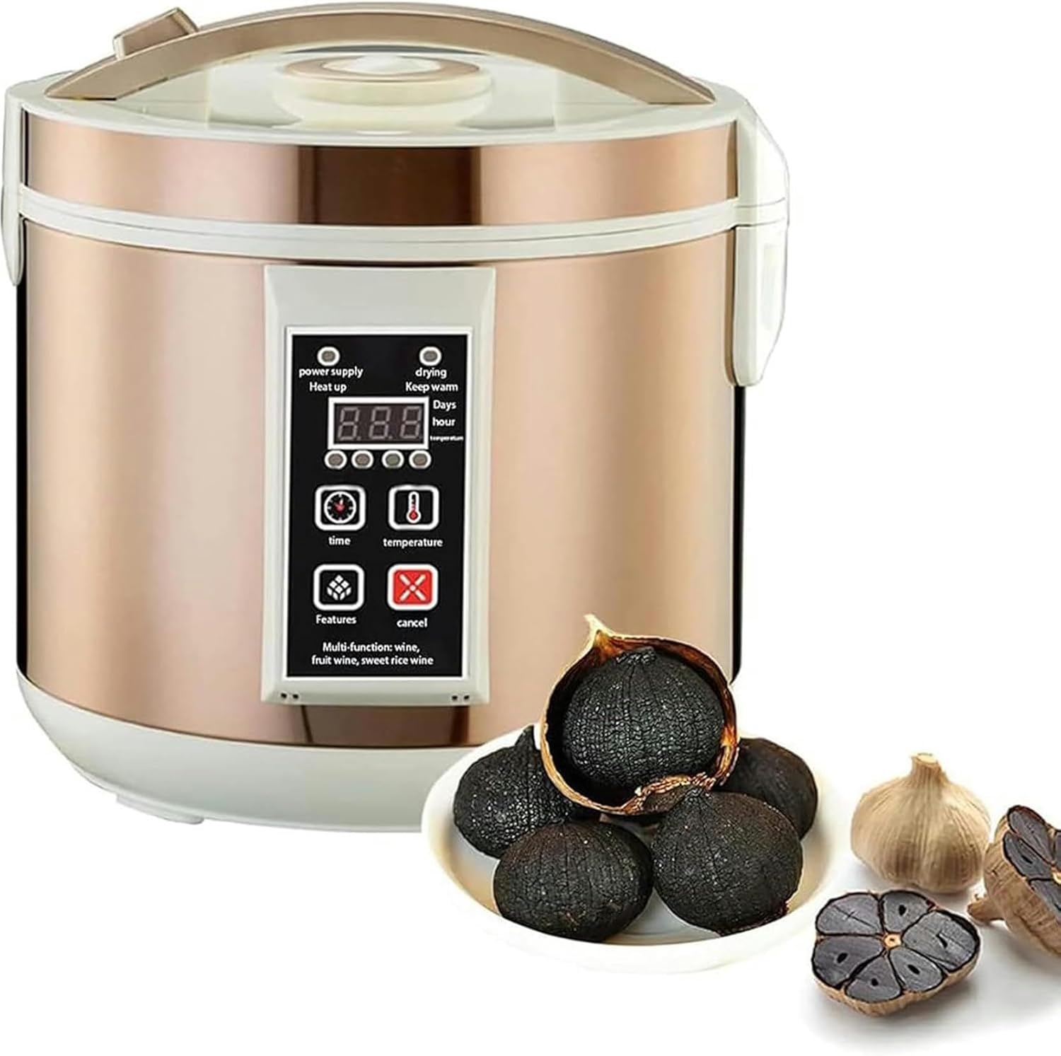 Black Garlic Fermentation Machine Large Capacity Commercial Yogurt Machine for Rice Wine Fully Automatic Home Multifunctional Machine for Garlic Black, 5L