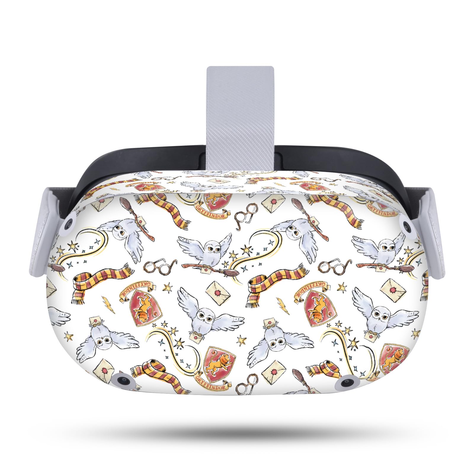 Head Case Designs Officially Licensed Harry Potter Hedwig Owl Pattern Graphics Vinyl Sticker Skin Decal Cover Compatible with Meta Quest 2