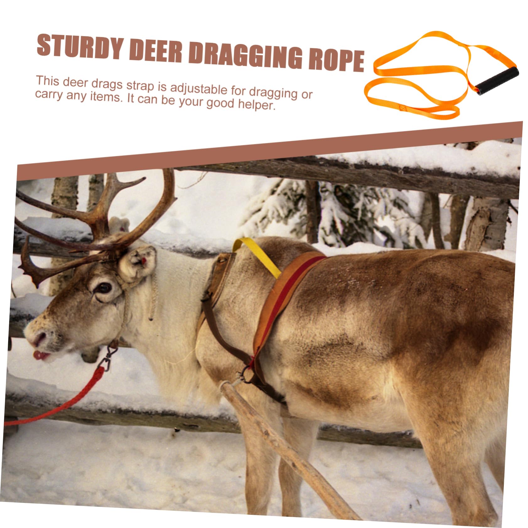 TOYANDONA Corde De De Cerf Chasse Harnais Sangle De Traction De Cerf Corde De Cerf Corde en Nylon Sangle De De Cerf Corde Extérieure Orange
