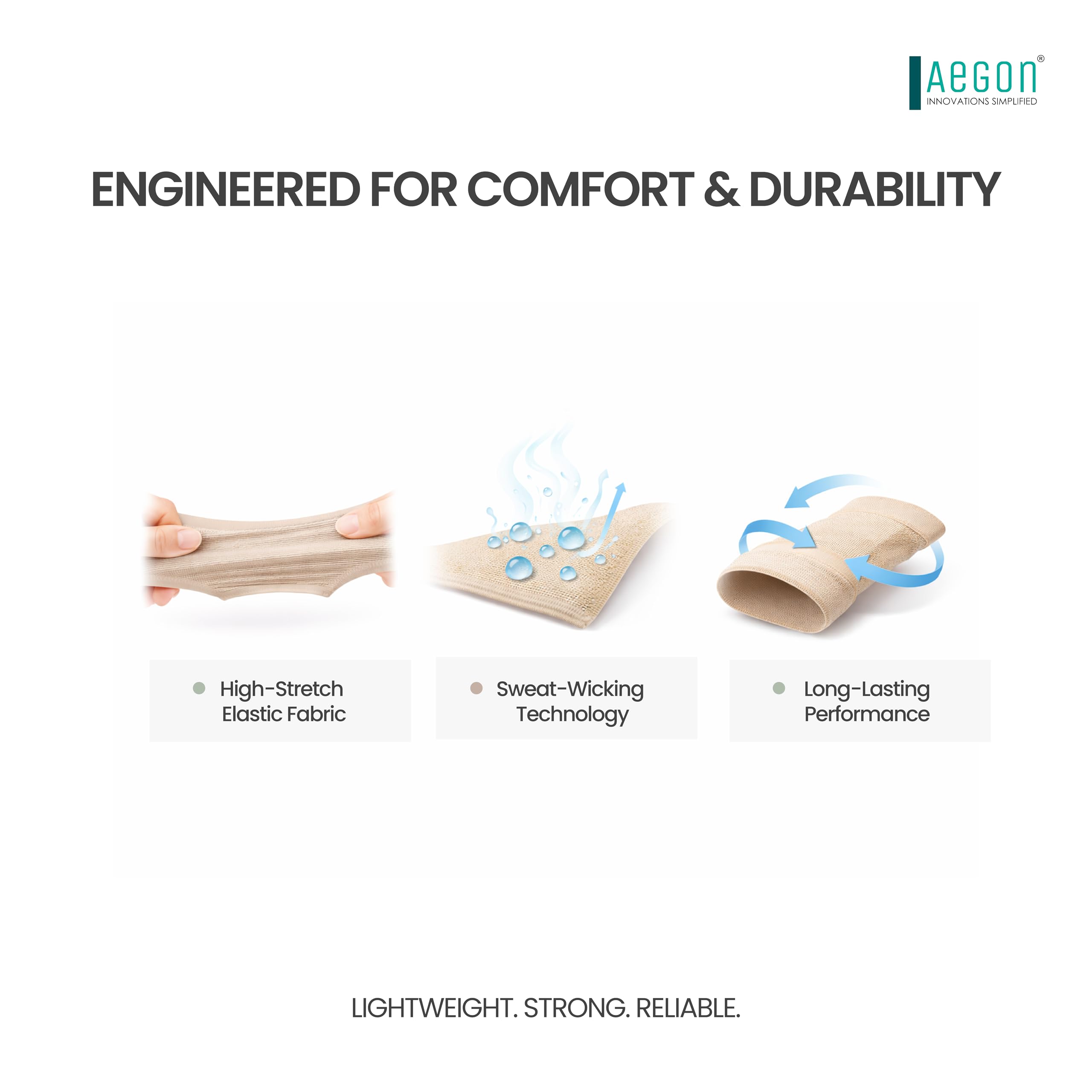 Aegon Flat Foot Arch Support for Men & Women | Medial Arch Support for Flat Feet Correction Sleeve with Cushion | Plantar Fasciitis Leg Foot Pain Relief Product | Compatible with Shoes Slippers, Free Size - 1 Pair 3
