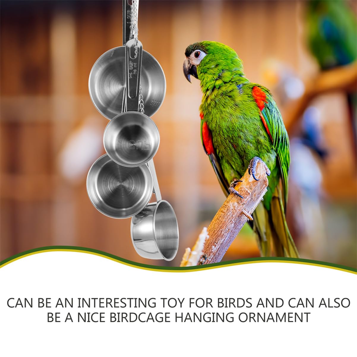 Happyyami 2 Stück Vogelspielzeug für Papageien Kauspielzeug mit Hängendem Design Sicheres und Leichtes Material für Vögel Aktivität und Spielspaß
