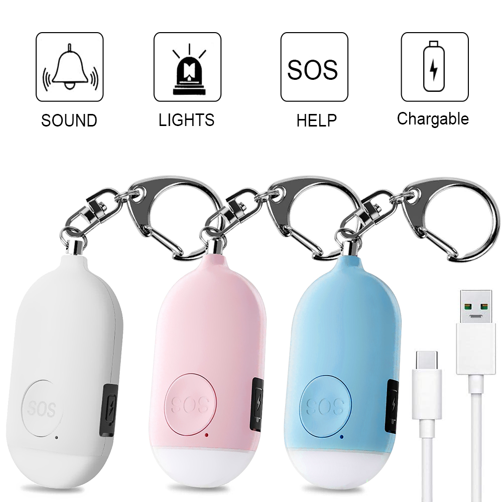 Allarme Personale 130dB Per Donne - Ricaricabile USB-C Con Luce LED - Foto 6