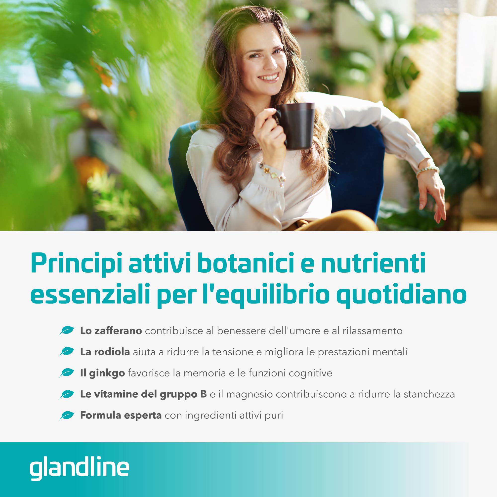Integratore per l’Umore con Zafferano, Rodiola, Ginkgo, L-Tirosina, Magnesio e Selenio – 60 Capsule – MoodLux – Sensilab