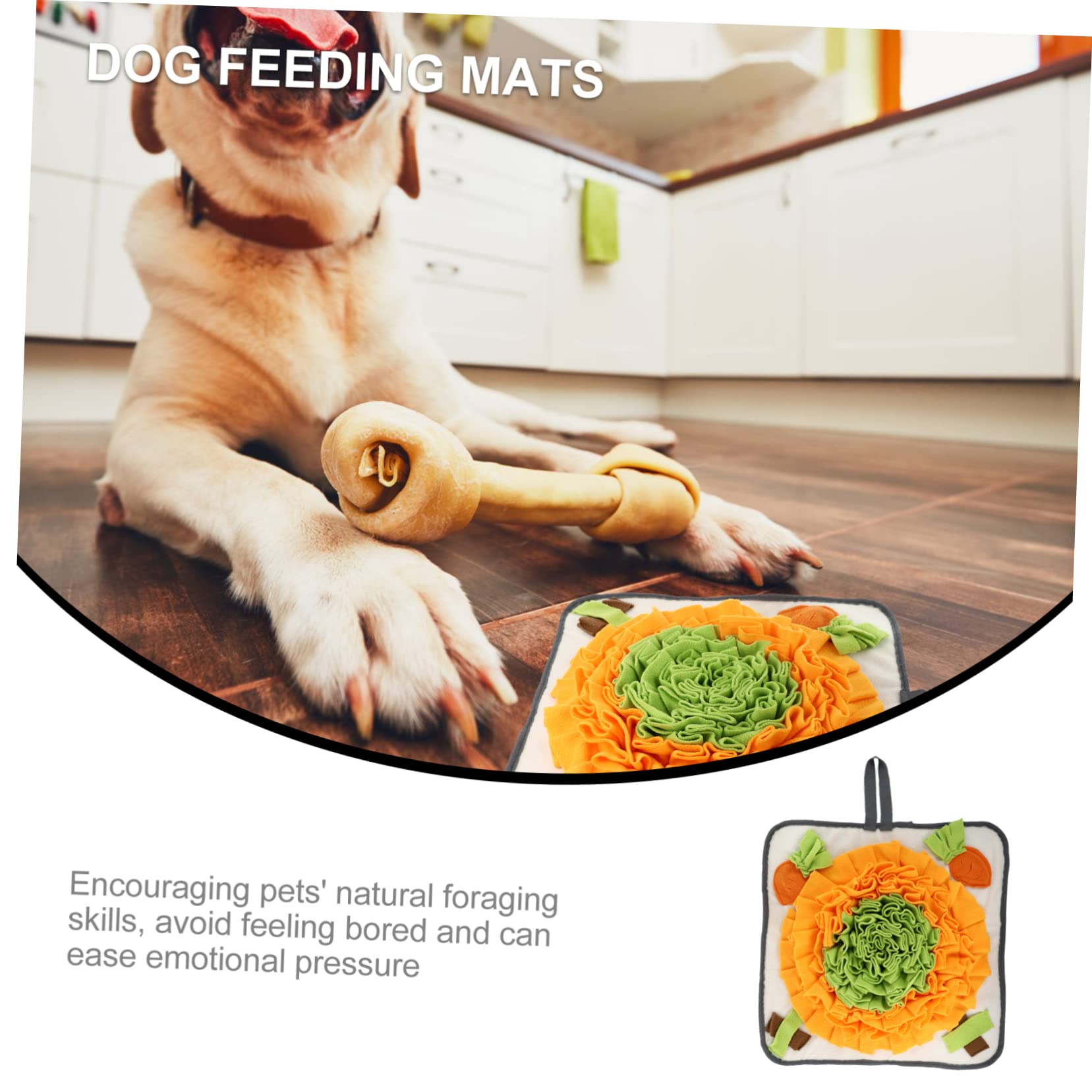 Tappeto per Cani Snuffle Mat 1 Pezzo in Pile Polare, per Foraggiamento | Leggero e Portatile, Si Può Appendere alla Gabbia, Soluzione Semplice per Pet Food